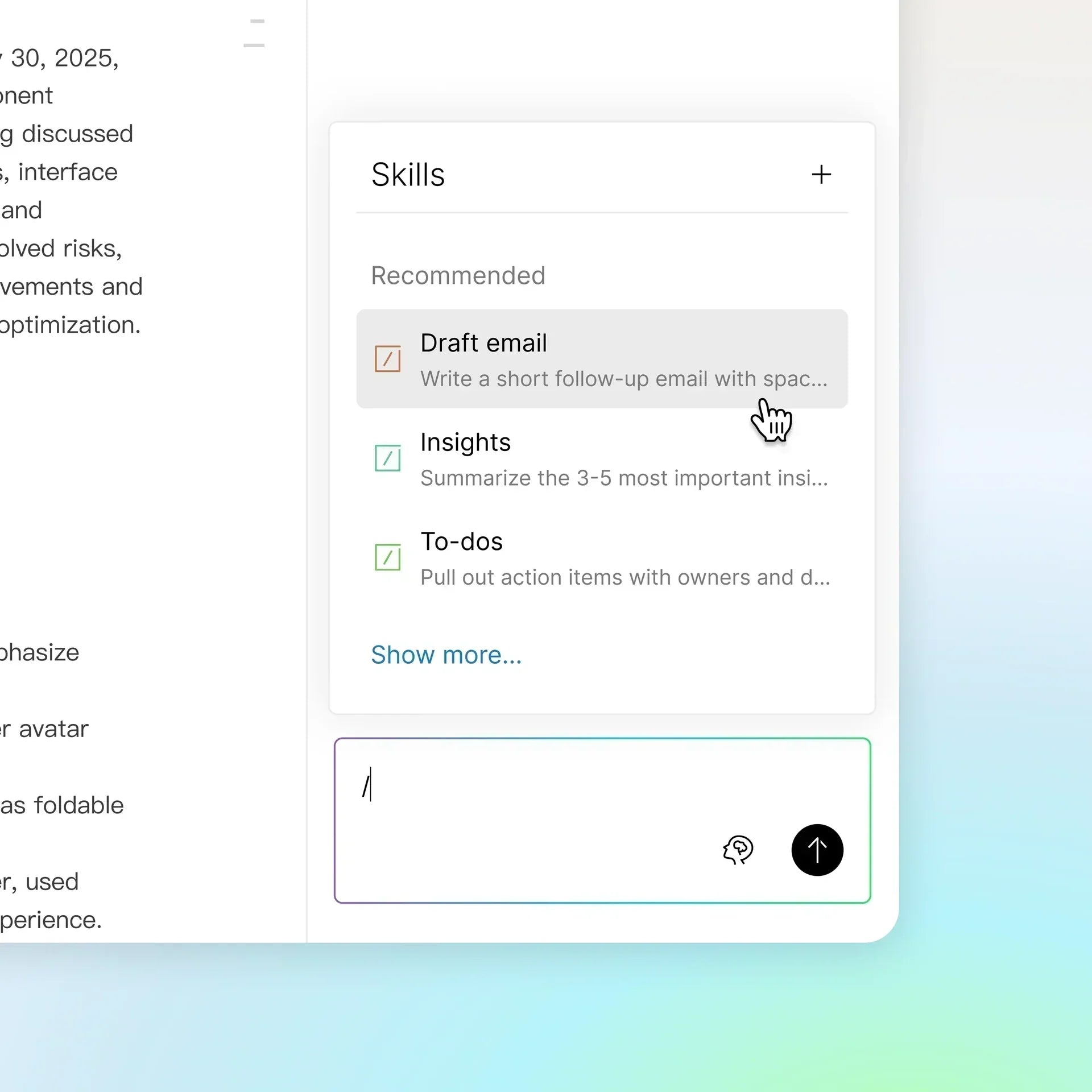 Introducing Skills: Turn repeated prompts into one-tap AI actions