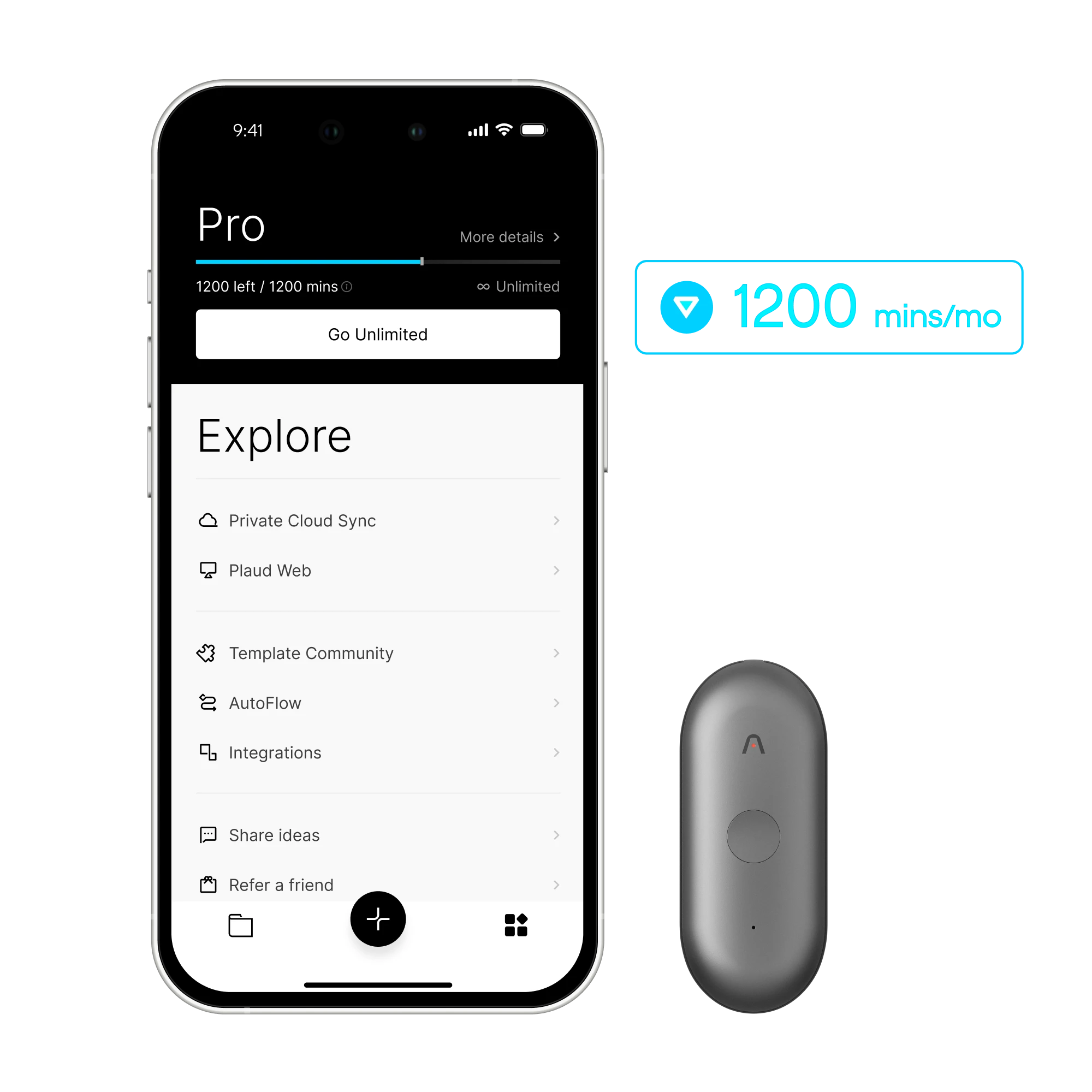 Plaud NotePin S & AI Annual Pro Plan