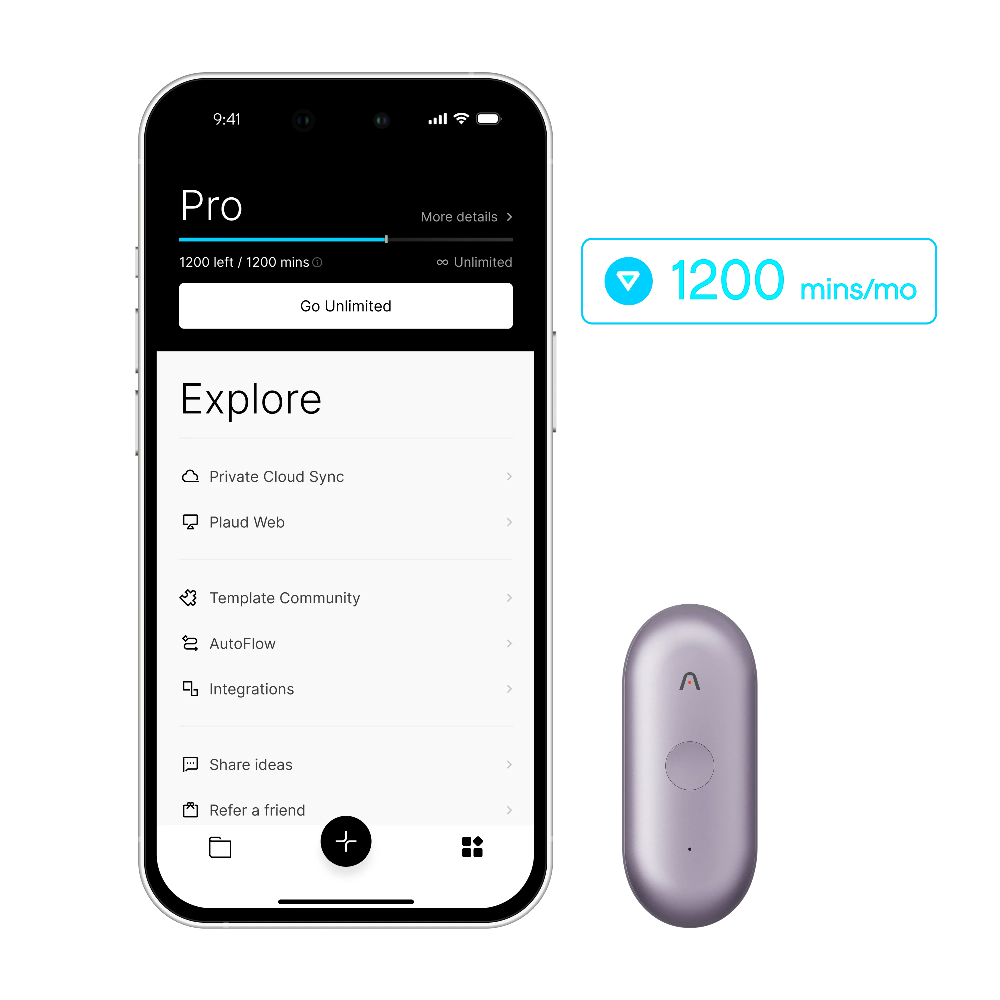 Plaud NotePin S & AI Annual Pro Plan