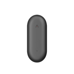 Black Plaud NotePin wearable AI voice recorder with a matte finish and red indicator light.