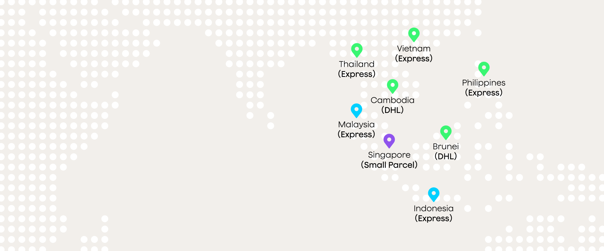 <style>
/* 主标题容器 */
.discount-subtitle {
    font-size:40px !important;
    font-weight: 700;
    color: #000000;
    margin: 0;
    margin-bottom: 0.8rem;
    line-height: 1.25;
    text-align: left;
    letter-spacing: -0.5px;
}

/* highlight 变为渐变文字 */
.highlight {
    background: linear-gradient(90deg, #7F5AF0, #00C9A7);
    -webkit-background-clip: text;
    -webkit-text-fill-color: transparent;
    background-clip: text;
    font-weight: 800;
    padding: 0;
    border-radius: 0;
    display: inline-block;
    font-size: 1em;
}

/* 副标题 */
.h8 {
    font-size: 24px !important;
    margin: 0;
    margin-top: 0.2rem;
    margin-bottom: 1.2rem;
    color: #444444;
    line-height: 1.6;
}

/* 手机端适配 */
@media (max-width: 767px) {
    .discount-subtitle {
        font-size: 24px !important;
    }
    .h8 {
        font-size: 16px !important;
        margin-bottom: 1rem;
    }
}
</style>

<p class="discount-subtitle">
    <span class="highlight">Delivering Across Southeast Asia</span>
</p>

<p class="h8">
    Fast and reliable shipping from Singapore to Brunei, <br>
    Cambodia, Indonesia, Malaysia, the Philippines, <br>
    Thailand, and Vietnam.
</p>