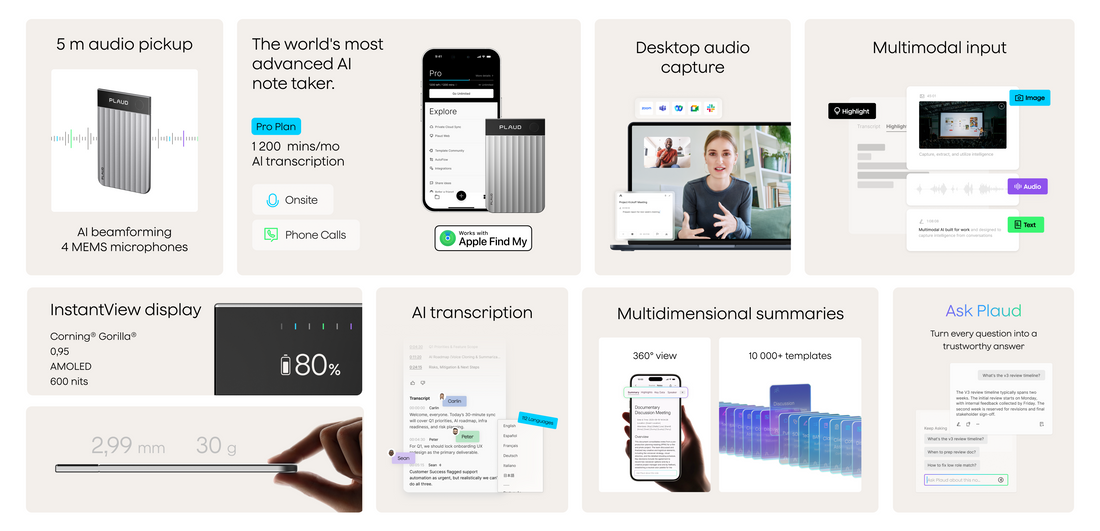 Plaud Note Pro Sample Notes Plaud Note Pro & AI Annual Pro Plan