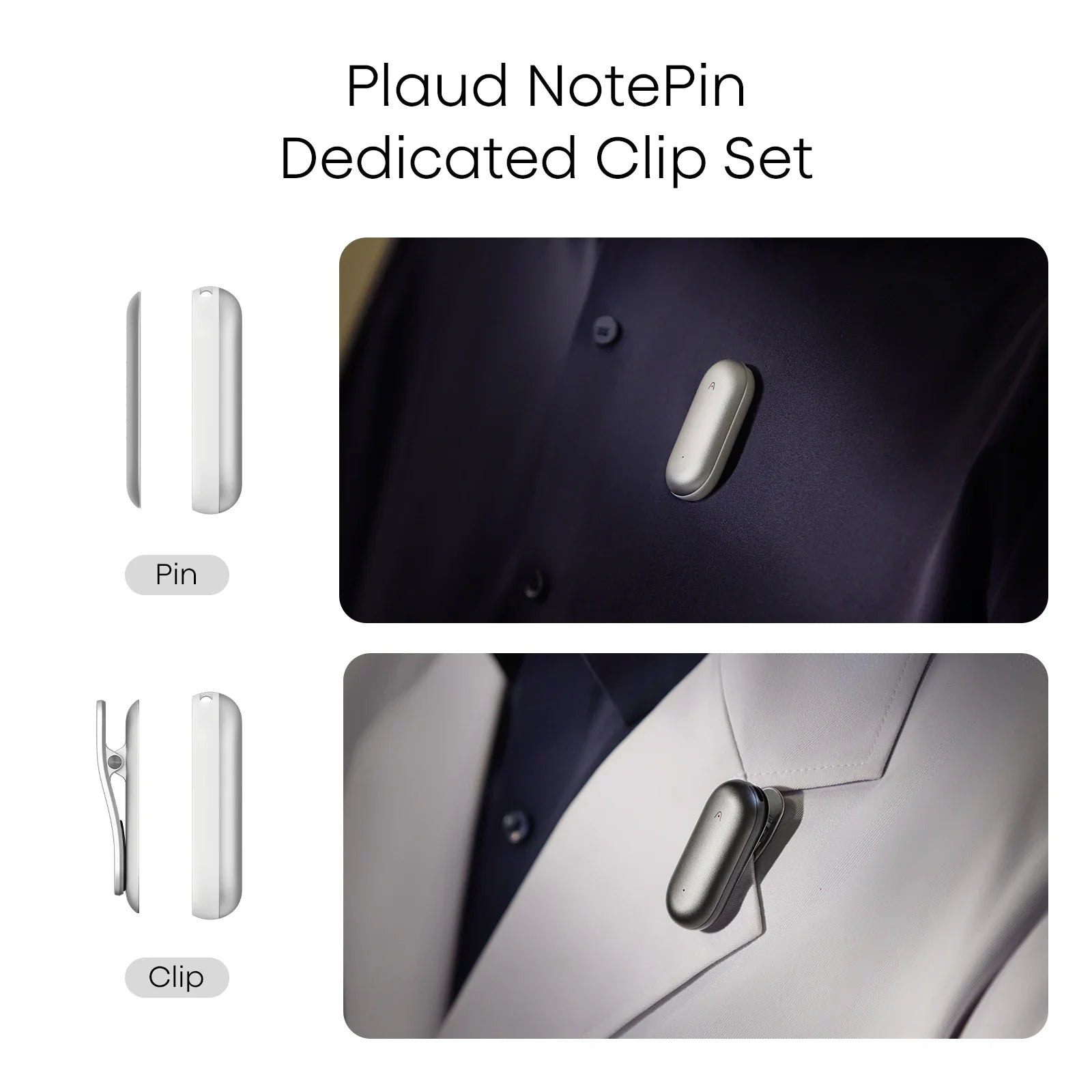 Plaud NotePin Clip & Magnetic Pin