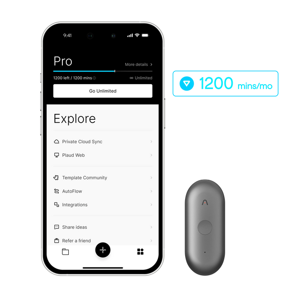 Plaud NotePin S & AI Annual Pro Plan