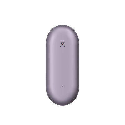 Sleek silver Plaud NotePin wearable AI note-taking device with oval design and single button for recording conversations and generating AI summaries