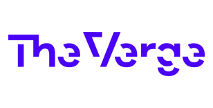 The Verge logo in purple.
